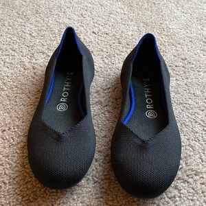Rothy’s Rounded-Toe Flats in Black